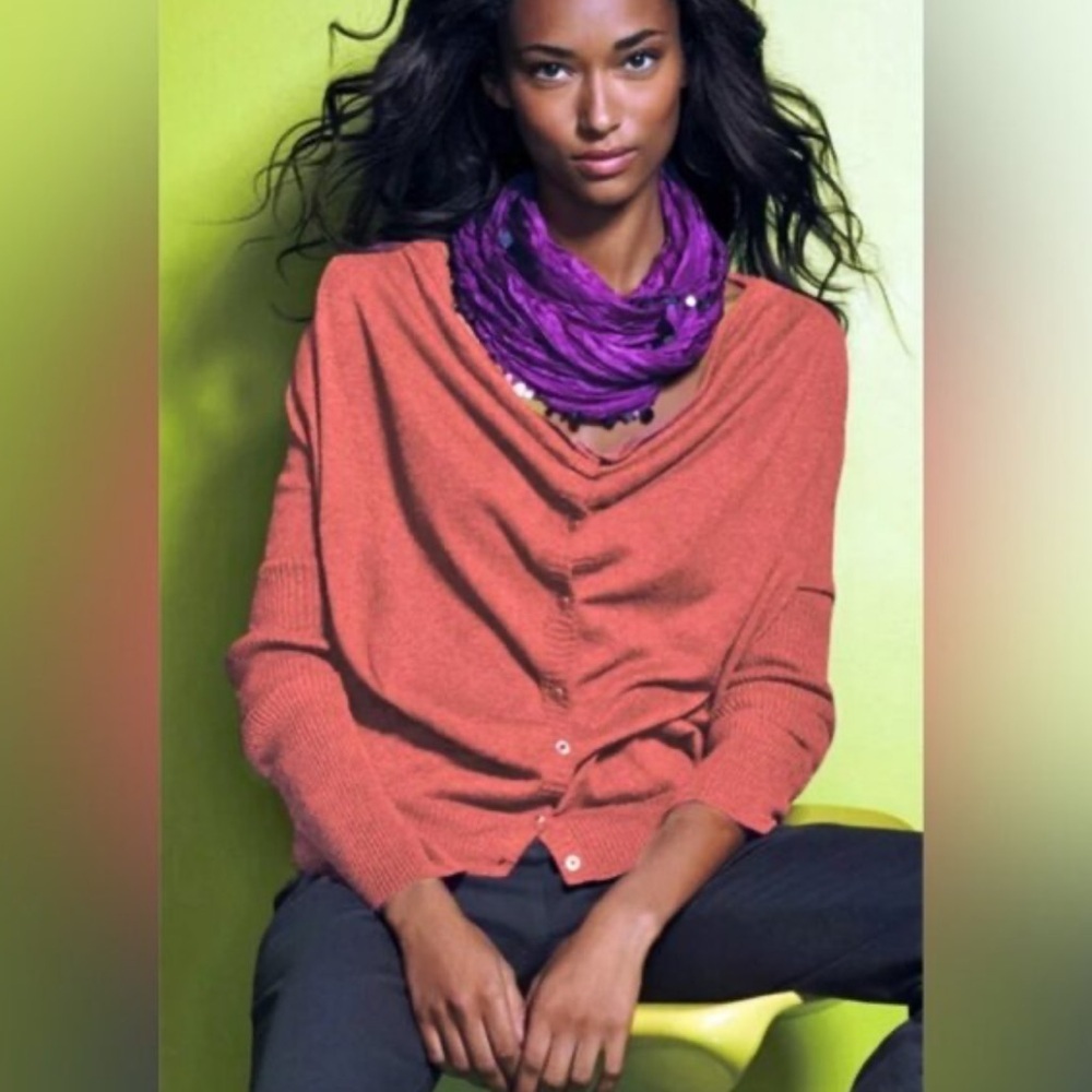 Eileen Fisher Cowl Neck Women's Pink Sweater